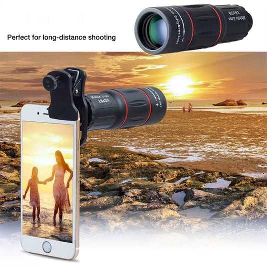 Objectif Télescopique 18x pour Smartphone – Zoom 18x25 avec Trépied & Support