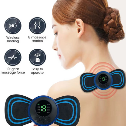 Masseur Électrique EMS TENS Sans Fil – 8 Modes, 19 Niveaux d'Intensité