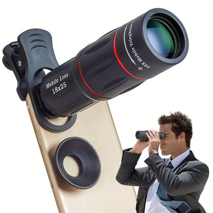 Objectif Télescopique 18x pour Smartphone – Zoom 18x25 avec Trépied & Support