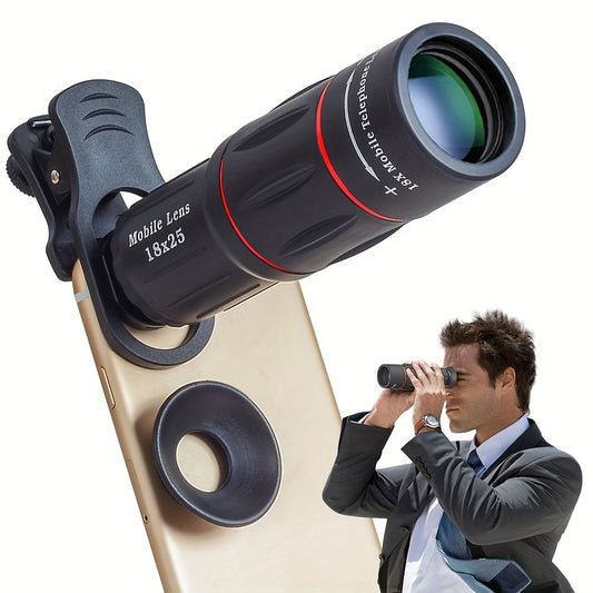 Objectif Télescopique 18x pour Smartphone – Zoom 18x25 avec Trépied & Support