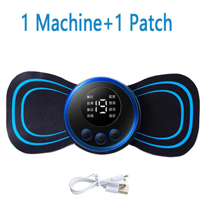 Masseur Électrique EMS TENS Sans Fil – 8 Modes, 19 Niveaux d'Intensité