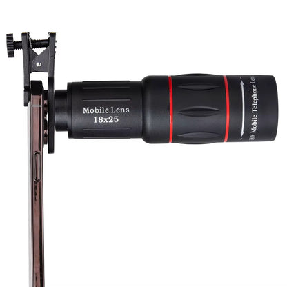 Objectif Télescopique 18x pour Smartphone – Zoom 18x25 avec Trépied & Support