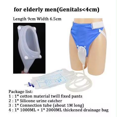 Culotte Urinaire avec Collecteur et Poche de Drainage – Homme